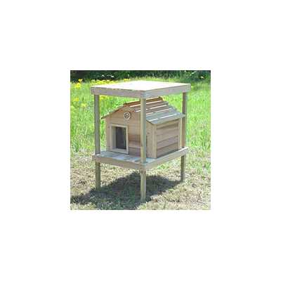 20 Inch Cedar Cat House with Platform, Loft