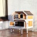 Cat's Cozy Cottage Two Story Wooden House