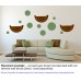 Cat Themed Wall Accent Decal - Dots & Circles