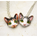 Custom Cat Portrait Necklace - More than One Cat