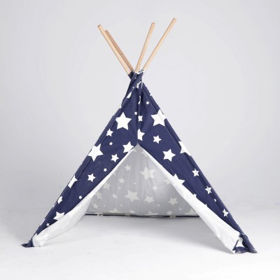 Cat TeePee - Blue with White Stars