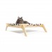 Designer Pet Lounge with Reversible Fabric Hammock - Neutral with Natural Frame