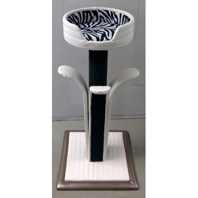 Ivory Black and White Stripe Lily Cat Tree